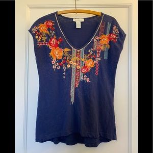 Sundace embroidered top